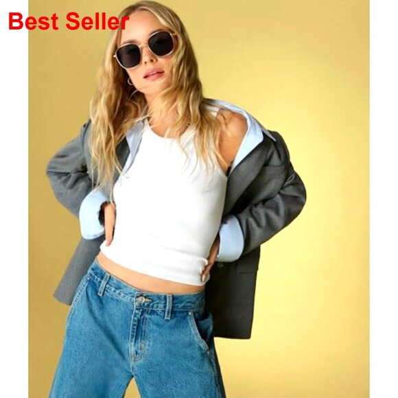 Oversized Round Sunglasses with UV Protection, Universal Fit